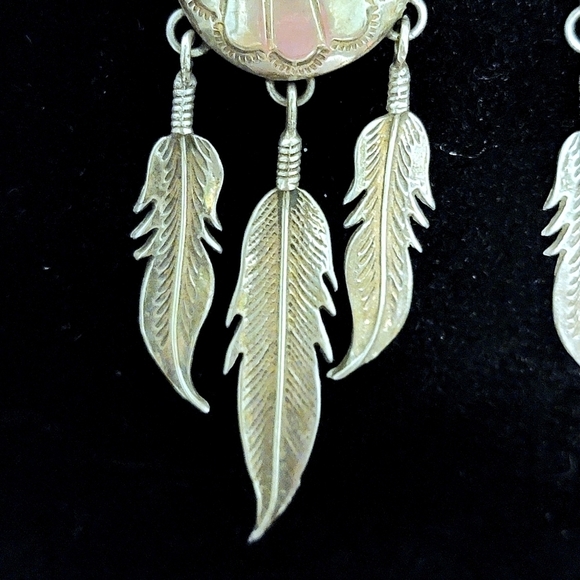 NAVAJO Sterling Silver Earrings - Picture 2 of 8